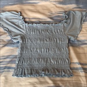 Blue off the shoulder top